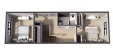 Farmhouse House Plan - Breezy Pointe 87783 - 2nd Floor Plan Dollhouse - 