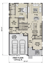 Farmhouse House Plan - Hagwood 18248 - 1st Floor Plan
