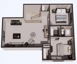 Farmhouse House Plan - Hagwood 18248 - 2nd Floor Plan Dollhouse - 
