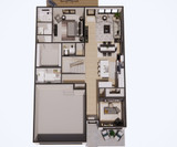 Modern House Plan - Lexington 26560 - 1st Floor Plan Dollhouse - 