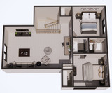 Modern House Plan - Lexington 26560 - 2nd Floor Plan Dollhouse - 
