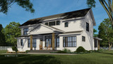 Farmhouse House Plan - Shorewood 35256 - Rear Exterior
