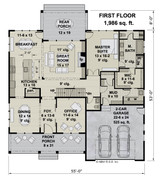 Farmhouse House Plan - Shorewood 35256 - 1st Floor Plan