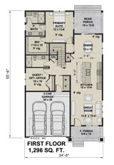 Farmhouse House Plan - Emma Marie 40610 - 1st Floor Plan