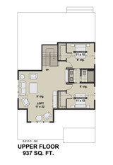 Farmhouse House Plan - Emma Marie 40610 - 2nd Floor Plan