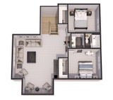 Farmhouse House Plan - Emma Marie 40610 - 2nd Floor Plan Dollhouse - 