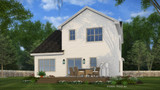Farmhouse House Plan - White Pines 50546 - Rear Exterior