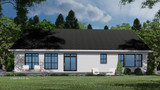 Farmhouse House Plan - Thornwood 86628 - Rear Exterior