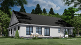 Farmhouse House Plan - Thornwood 86628 - Rear Exterior