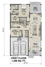 Bungalow House Plan - Dorothy 95185 - 1st Floor Plan