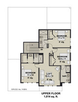 Secondary Image - Bungalow House Plan - Brunswick 56610 - 2nd Floor Plan