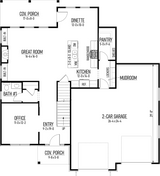 Farmhouse House Plan - Durham 84112 - 1st Floor Plan