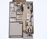 Farmhouse House Plan - Seabrook 68137 - 1st Floor Plan Dollhouse - 