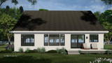 Farmhouse House Plan - Sunny Acres 94059 - Rear Exterior
