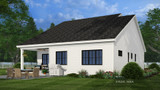 Farmhouse House Plan - Cattail 65670 - Rear Exterior