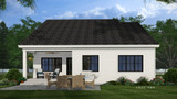 Farmhouse House Plan - Cattail 65670 - Rear Exterior