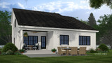 Farmhouse House Plan - Cattail 65670 - Rear Exterior