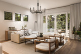 Farmhouse House Plan - Arlington 96647 - Living Room