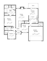 French Country House Plan - 62787 - 1st Floor Plan