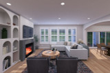 European House Plan - Tarifa 30772 - Family Room