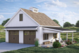 Farmhouse House Plan - Park Road 65874 - Right Exterior