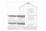 Cottage House Plan - Southern Grove 74694 - Rear Exterior