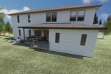 Prairie House Plan - Prairie Days 15709 - Rear Exterior