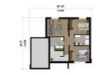 Farmhouse House Plan - 86437 - Basement Floor Plan