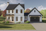 Modern House Plan - Elk Ridge 64128 - Front Exterior