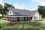 Farmhouse House Plan - Willow Farmhouse 28751 - Rear Exterior