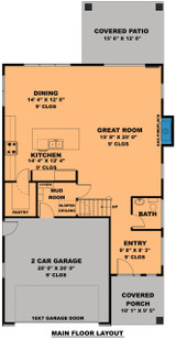 Contemporary House Plan - Lakefront 68194 - 1st Floor Plan