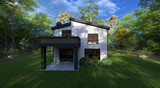 Contemporary House Plan - Lakefront 68194 - Rear Exterior