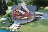 Craftsman House Plan - Riverfront View 47269 - Front Exterior