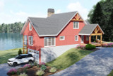 Secondary Image - Craftsman House Plan - Riverfront View 47269 - Rear Exterior