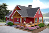 Craftsman House Plan - Riverfront View 47269 - Left Exterior