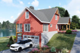 Craftsman House Plan - Riverfront View 47269 - Right Exterior