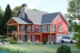 Craftsman House Plan - Riverfront View 47269 - Right Exterior