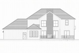 Farmhouse House Plan - 41817 - Rear Exterior