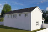 Farmhouse House Plan - Josie Garage 39557 - Left Exterior