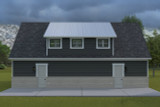 Farmhouse House Plan - King Garage 74118 - Rear Exterior