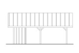 Traditional House Plan - Carport 54758 - Left Exterior