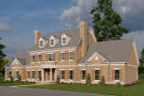 Colonial House Plan - Belvadere Court 98724 - Front Exterior