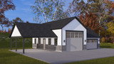 Craftsman House Plan - Monaco Garage 79293 - Left Exterior