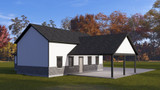 Craftsman House Plan - Monaco Garage 79293 - Left Exterior