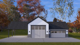 Craftsman House Plan - Monaco Garage 79293 - Front Exterior