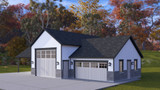 Craftsman House Plan - Monaco Garage 79293 - Right Exterior
