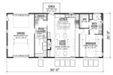 Contemporary House Plan - 67092 - 1st Floor Plan