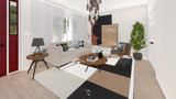 Craftsman House Plan - Lola Twin Home 69953 - Living Room
