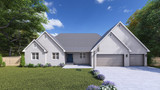 Colonial House Plan - Whitney 59630 - Front Exterior