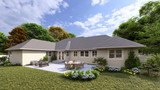 Secondary Image - Craftsman House Plan - Westfield 60663 - Rear Exterior